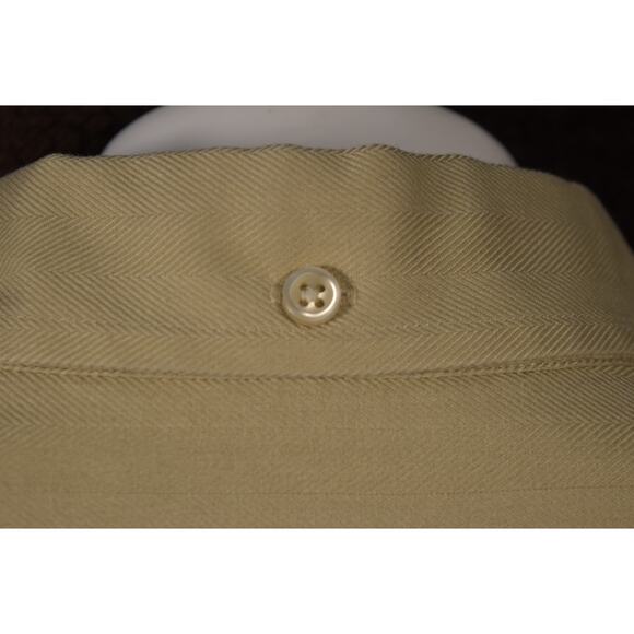 LSU Beige Roundtree & Yorke Dress Shirt Button-up Career Casual Long Sleeve Nice - Picture 5 of 10